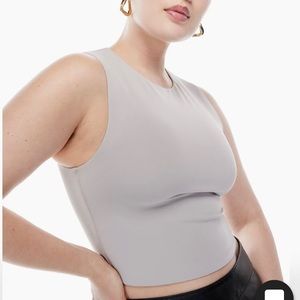 Aritzia Babaton Contour Muscle Tank, Opal Grey